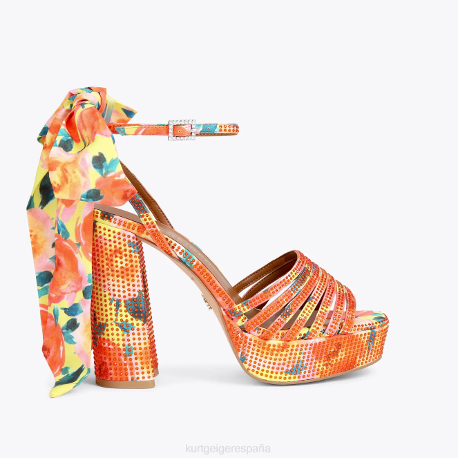 Kurt Geiger mujer plataforma london pierra anudada al tobillo 2LPR288 | calzados naranja